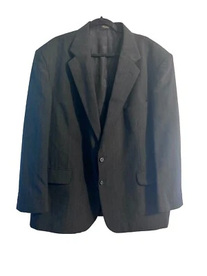 Chaqueta Blazer Abrigo Deportivo de Lana Barrington Para Hombres 50R Negro con Rayas Blancas Foto 1 de 4