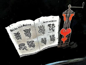 VINTAGE 1960''S MODERNIST INLAID SPICES TRAY BY COURAC. - Picture 1 of 4