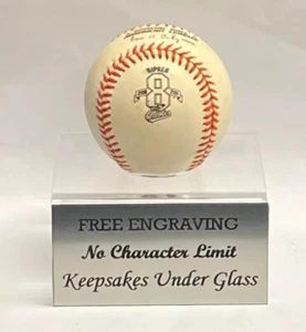 Baseball Acrylic Riser Display Ball Stand - Free Engraving - Picture 1 of 4