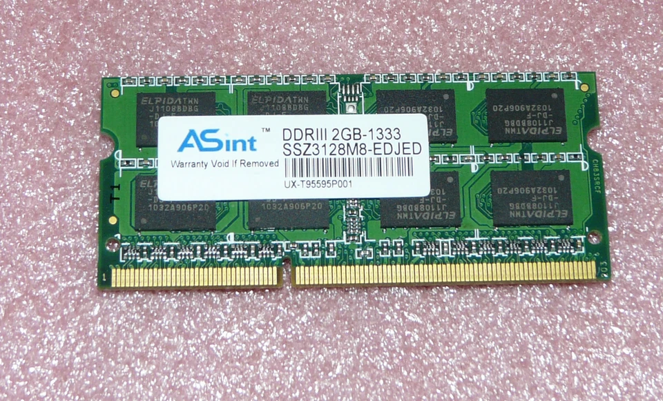 2GB DDR3 RAM 1333MHz PC3-10600S ASint Notebook Arbeitsspeicher - Bild 1 von 1