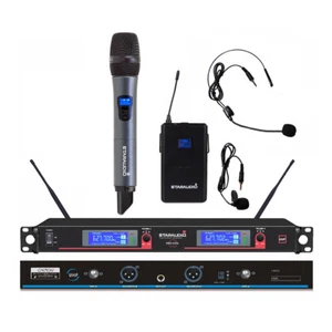 Wireless UHF Microphone System KTV Handheld & Headset Lavalier Lapel Microphone - Picture 1 of 22