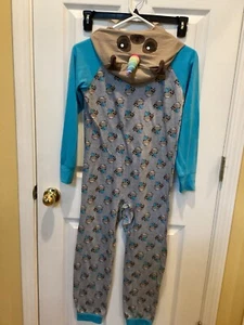 Justice Girl's One Piece Hooded Pajama Dog/Unicorn Size 10 - Picture 1 of 4