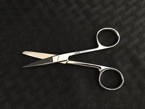 VANTAGE SKLAR Stainless Steel 4-3/4” Straight Sharp Blunt Tip Surgical Scissors - Picture 1 of 4