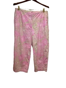 JG Hook Women’s Dahlia Flower Wide Leg Crop Pants 16WP Cottage Beach - Picture 1 of 11