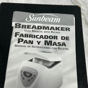 SUNBEAM 5891 Bread Maker Manual Only Printed Copy Recipes ENGLISH or SPANISH - Picture 1 of 4