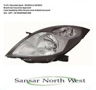 For Chevrolet Spark Passenger Front Headlamp Headlight BLACK N/S LEFT 2013>2015