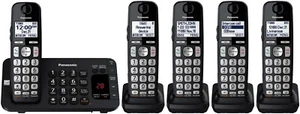 Panasonic Cordless Phone with Answering Machine 5 Handsets - Picture 1 of 7