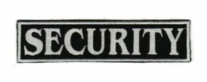 Security Patch - schwarz weiß bestickt Aufnäher 5" x 1 1/4" - Bild 1 von 1