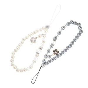  2 Pcs Handy-Kettenanhänger Telefon Schmuck Telefonkettendekor Mit Perlen - Zdjęcie 1 z 12