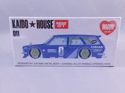 2022 Mini GT x Kaido House Datsun KAIDO 510 Wagon Blue KHMG011 1:64 Scale - Image 1 of 4