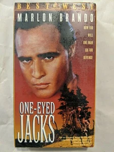 VHS One-Eyed Jacks Marlon Brando Rare Front Row Label New Sealed - Picture 1 of 6