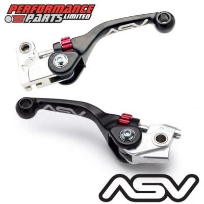 Juego de palanca de freno + embrague negro corto ASV F4 para Honda CRF450 R / RX / RWE 2015 Foto 1 de 4