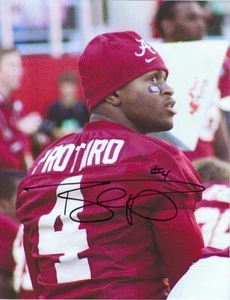 ALABAMA FOOTBALL TYRONE PROTHRO HANDSIGNIERTES FOTO BERÜHMT FÜR DEN CATCH SPY - Bild 1 von 1