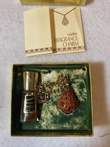 Vintage Luzier Fragrance Charm Bracelet w .12 oz "Desirable" Perfume - Picture 1 of 12