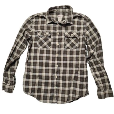 Mossimo Supply Co Boys Brown Plaid Long Sleeve Button-Up Flannel Shirt Size L - Image 1 of 4