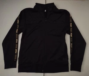 L (14/16) Boys PONY Full-Zip Track Jacket Black Gold 100% Polyester large EUC - Picture 1 of 5