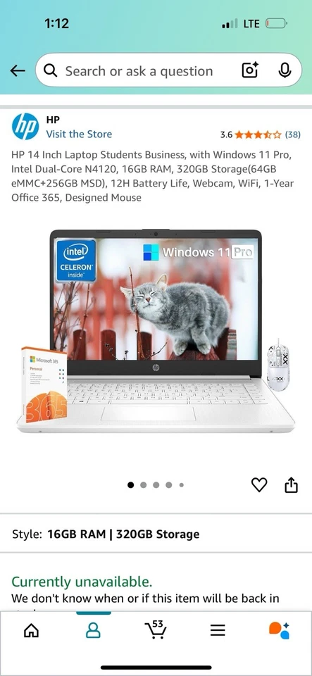 Portátil/portátil HP Pavilion NUEVO con caja Foto 1 de 2