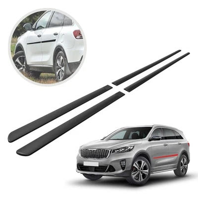 para KIA Sorento III (UM) 2015-2020 Molduras de las puertas laterales Negro Mate - Imagen 1 de 4