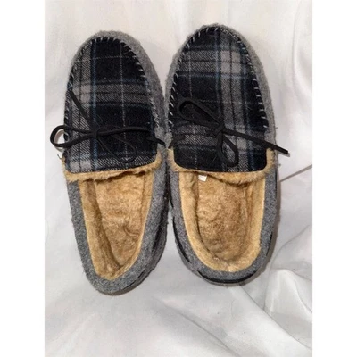 Zapatillas mocasín negras para hombre 9 imitación piel de oveja forradas cozycore cabincore MUK LUK Foto 1 de 4