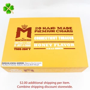 Macanudo Robusto Honey Flavor 5 x 48 Empty Wood Cigar Box 8.25" x 6" x 2.25" - Picture 1 of 12