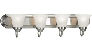 Progress Lighting 30" gebürstetes Nickel Waschtischleuchte mit geätztem Glas P300075-009 - Bild 1 von 3