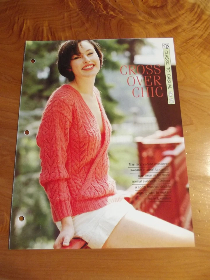 KNITTING PATTERN CROSS OVER CHIC CLASSIC TO CASUAL CREATIVE NEEDLES *GREAT* - Image 1 of 1