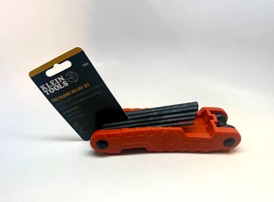 Klein Tools 70550 Pro Folding Hex Key Set w/11 Extended-Reach Blades: NEW w/Tags - Image 1 of 4
