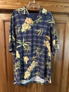 Tommy Bahama Size XXL Men Short Sleeve Silk Button Shirt Hawaiian Style EUC - Picture 1 of 12