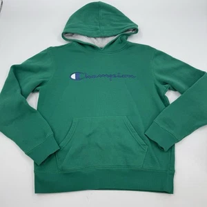 Champion Shirt Youth Large Hooded Pullover Lightweight Hoodie Spell Out Boys - Picture 1 of 19