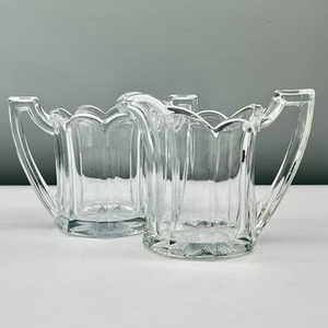 EAPG KRYS-TOL KRYSTOL Central Glass JEFFERSON Clear CREAMER OPEN SUGAR SPOONER - Picture 1 of 20