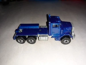 1979 HOT WHEELS BLACKWALL WORKHORSES PETERBILT DUMP TRUCK BLUE METAL Truck Only - Picture 1 of 12