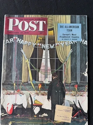 SATURDAY EVENING POST Complete Magazine December 29, 1945 NORMAN ROCKWELL Cover - Image 1 of 4