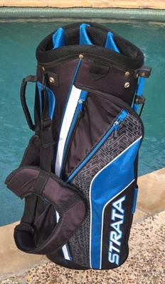 Callaway Strata Blue Golf Stand Carry Sunday Bag 7 Way Divider 6 Pocket No Cover - Image 1 of 4