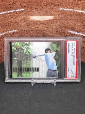 2001 Upper Deck Tiger Woods Leaderboard (RC) #90 PSA 9 MINT - Image 1 of 2