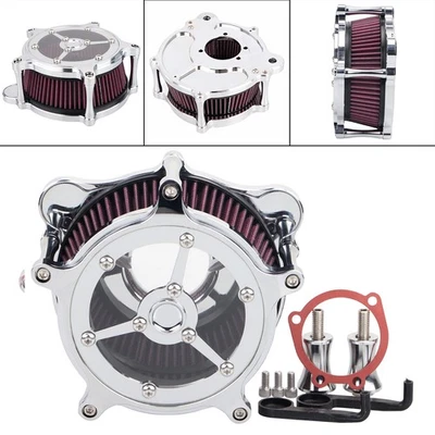 Clear Air Cleaner Intake Filter Kit For Harley Fat Boy Dyna Fat Bob Softail FXDF - Изображение 1 из 4