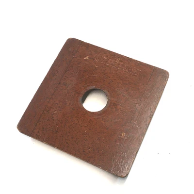 Placa de lente Deardorff, 6" X6" original de fábrica con orificio # "0", soporte de filtro Foto 1 de 3