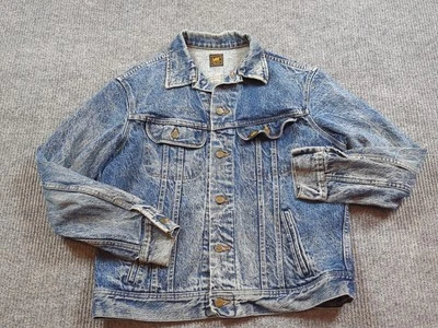 Vintage Lee Riders Jacket Mens Medium Denim Trucker Acid Stone Wash 80s - Image 1 of 4