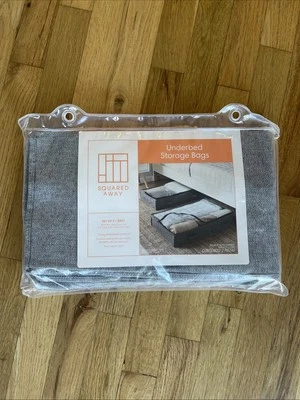 Bed Bath & Beyond Squared Away Under Bed Storage Bags Grey 18" X 30” X 6” NEW - Image 1 of 4