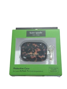 Bb-N Kate Spade New York Apple AirPods Pro 1st and 2nd Case w/Keychain Tortoise - Photo 1 sur 3