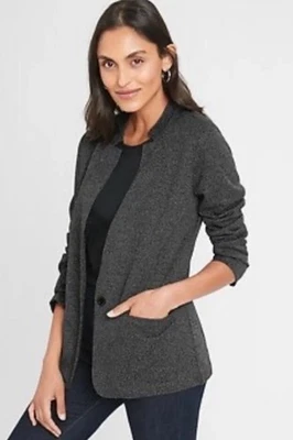 Blazer tejido BANANA REPUBLIC cuello invertido botón único talla XL Foto 1 de 4