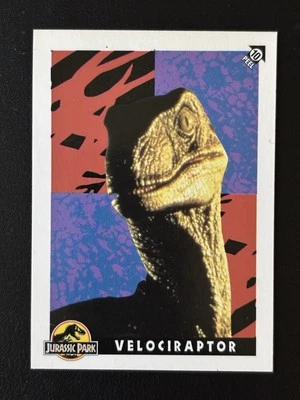 1993 Topps Jurassic Park Velociraptor Sticker Card 🔥🔥🔥 - Image 1 of 2