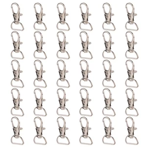30 Pcs Zinc Alloy Keychain Metal Clasp Hook Lanyard Clip Snap Hooks - Picture 1 of 12