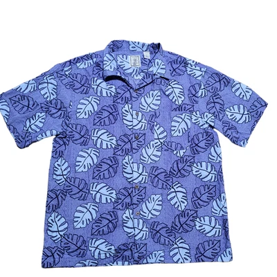 Roundtree Yorke Button Up Shirt XL Men All Over Floral Camp Comfort Cotton Daily - Image 1 of 4