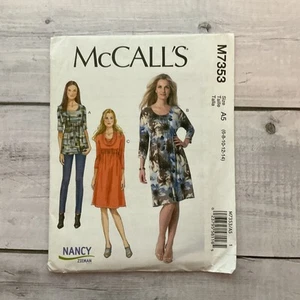 McCalls 7353 Sewing Pattern Pullover Knit Dress Top Misses Size 6-14 UNCUT - Picture 1 of 3