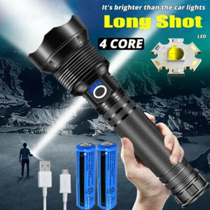XHP90 Most Powerful 99000000LM Zoom LED Torch Rechargeable Flashlight Spotlight - Picture 1 of 24