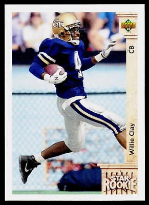 Willie Clay, 1992 Upper Deck Football Card, #7, Detroit Lions, RC - Image 1 of 2