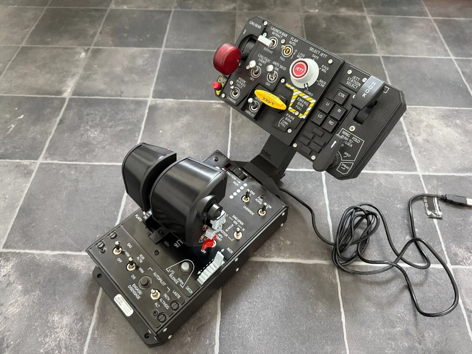 Thrustmaster Warthog throttle Mount for Winwing PTO2 Panel  - Image 1 of 4