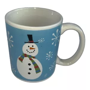 Winter Snowman Coffee Hot Cocoa Mug Cup Holiday Frosty Snowflake - Picture 1 of 5