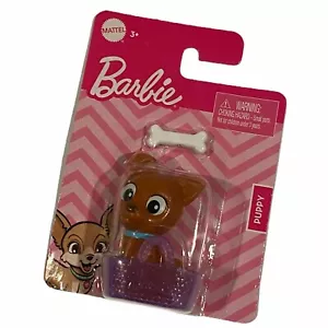 NUOVO Mattel Barbie cucciolo marrone con cesto viola e accessori in osso di cane animale domestico - Foto 1 di 4