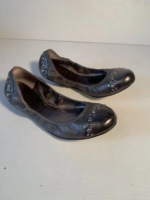 Enzo Angiolini Flats Sz 7.5 Silver Eanexter Round Toe Ballerina - Image 1 of 4